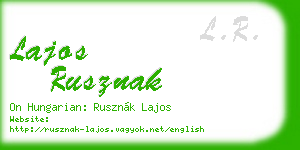 lajos rusznak business card